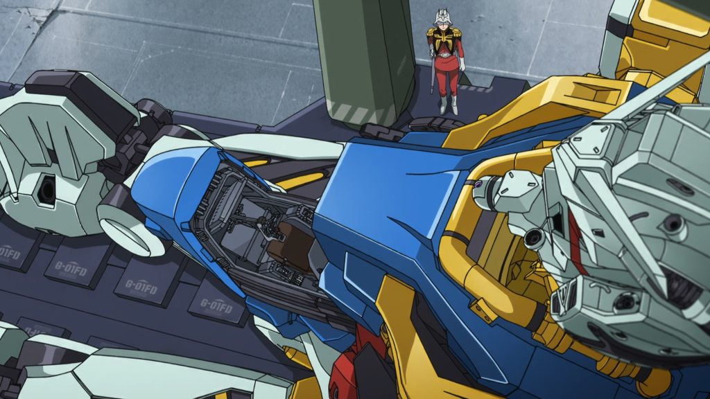 Char finds unattended Gundam